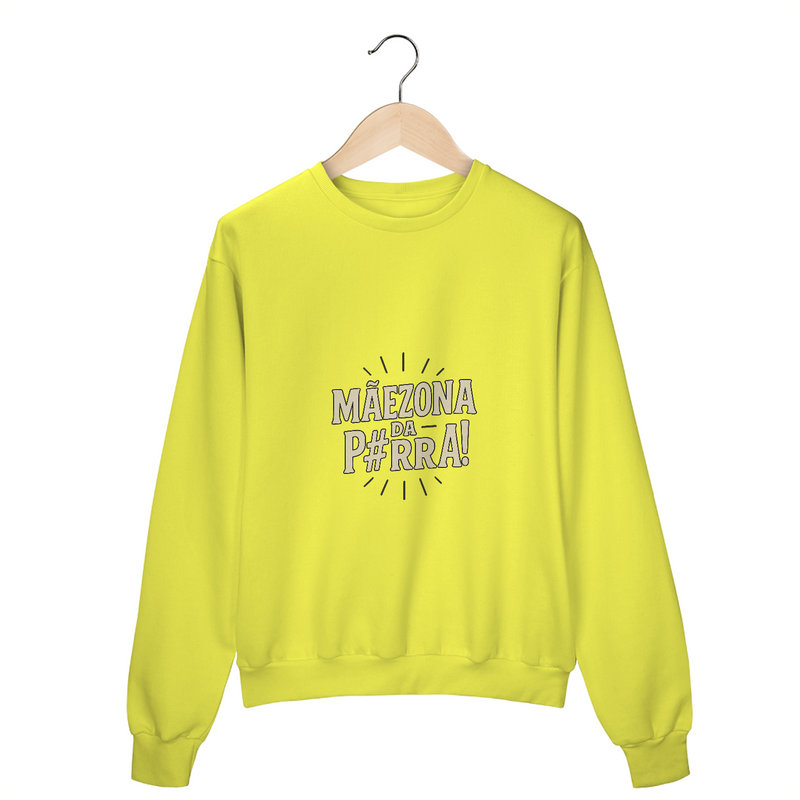 Blusa Moletom Feminino Fechado Estampa Mãezona da P