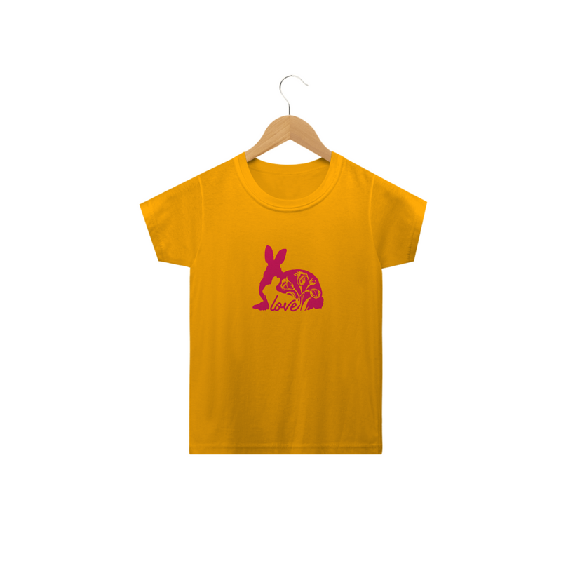 Camiseta Classic Infantil Estampa Coelho Love