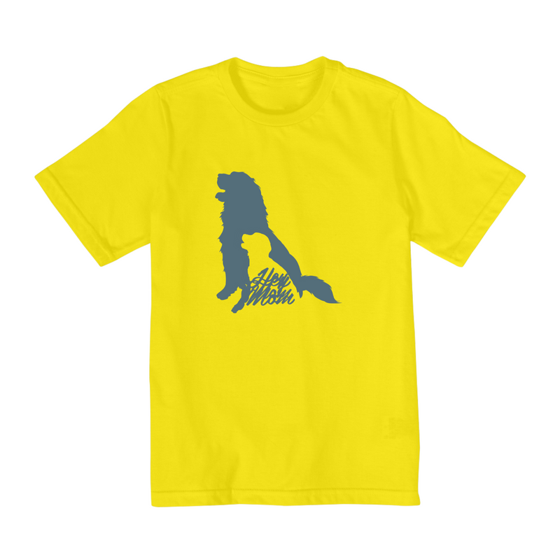 Camiseta Quality 10 a 14 Infantil Estampa Cachorro Hey Mom