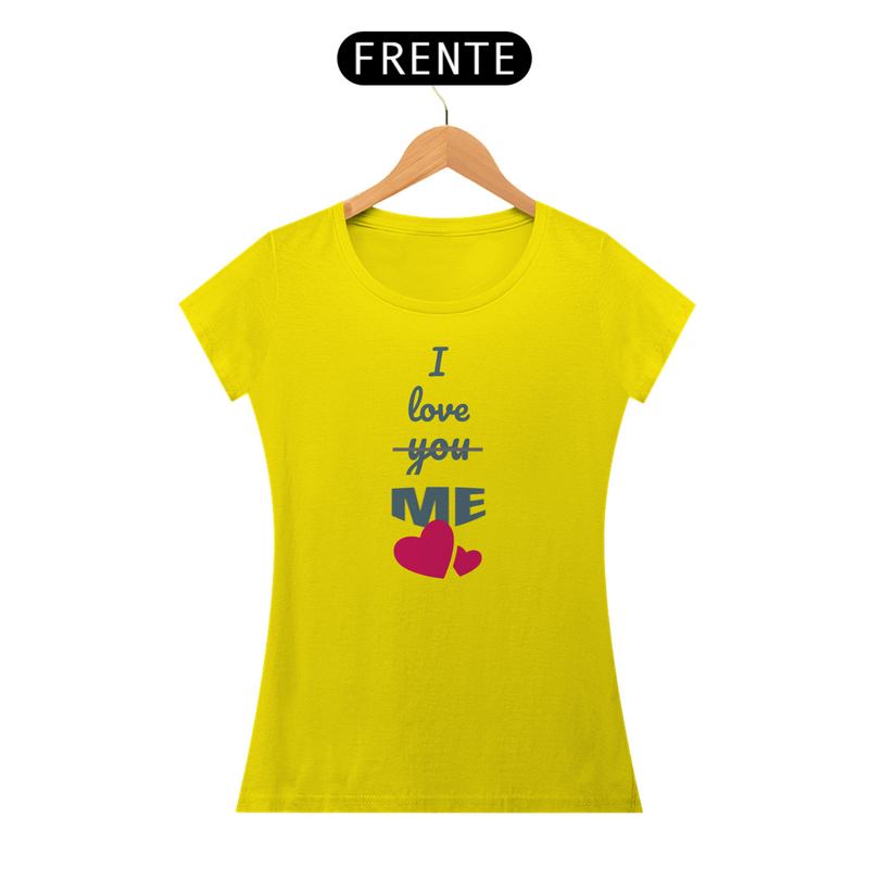 Camiseta Baby Long Quality Estampa Frase - I love you, me