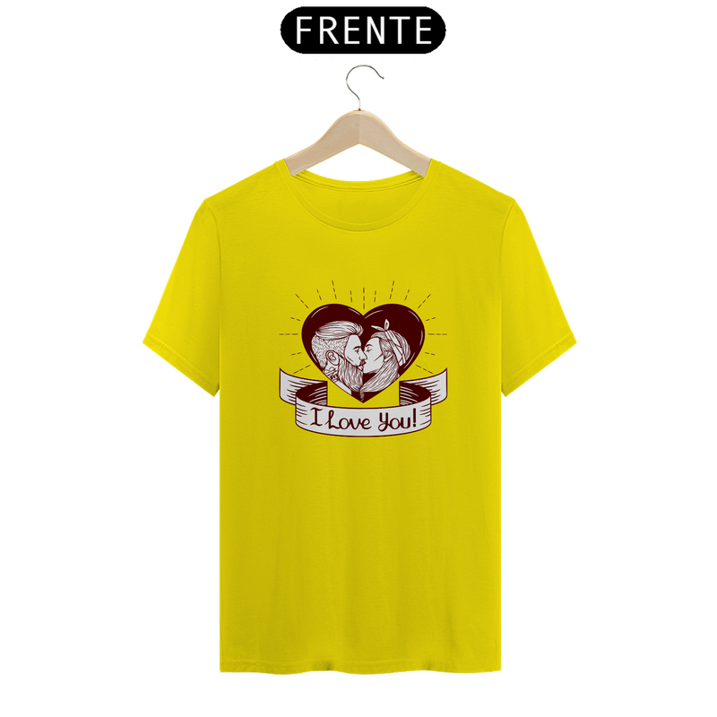 Camiseta Quality Estampa I Love You - Frase Eu Te Amo