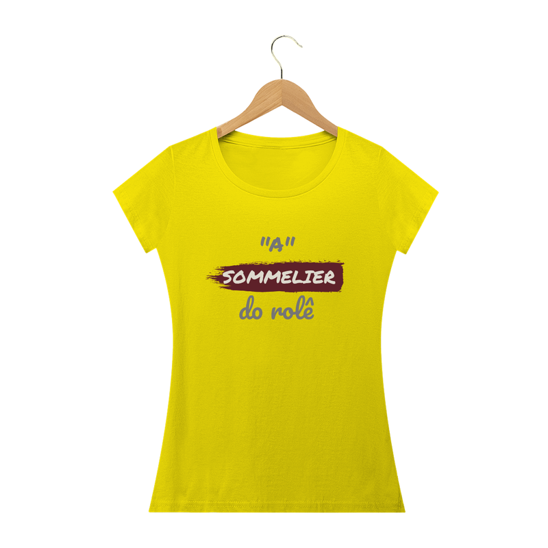 Camiseta Baby Long Quality Estampa Frase - A Sommelier do rolê