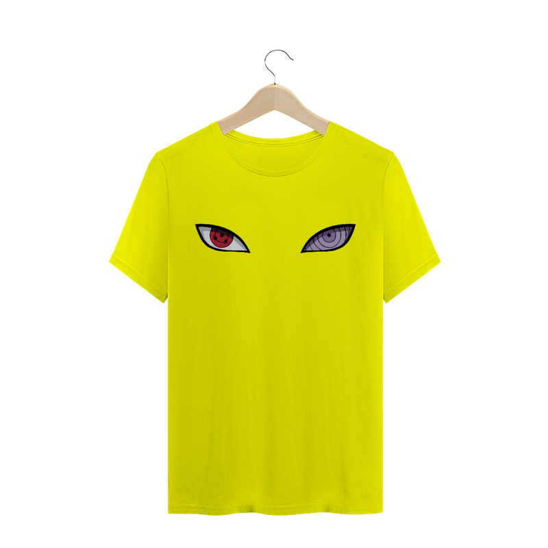 Camiseta Quality Estampada com Olhos Sharingan e Rinnegan - Naruto Shippuden