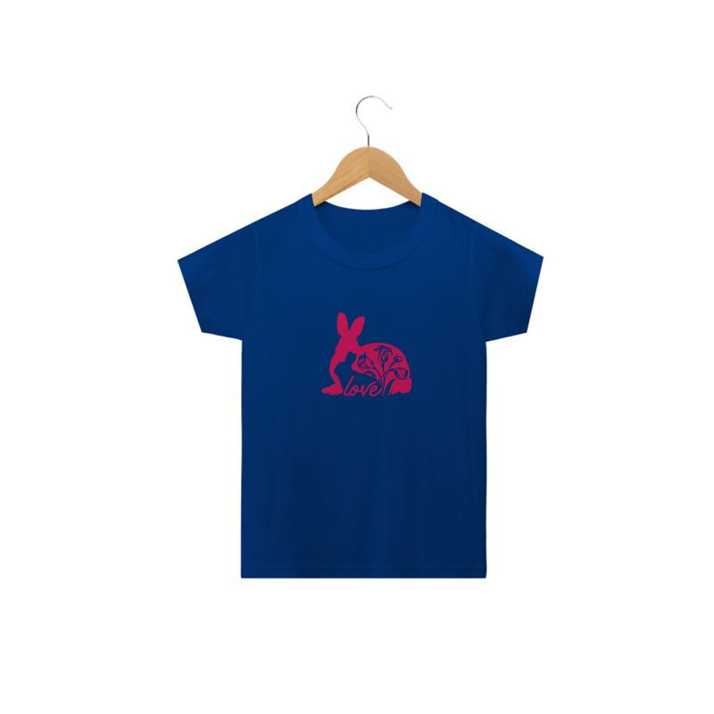 Camiseta Classic Infantil Estampa Coelho Love