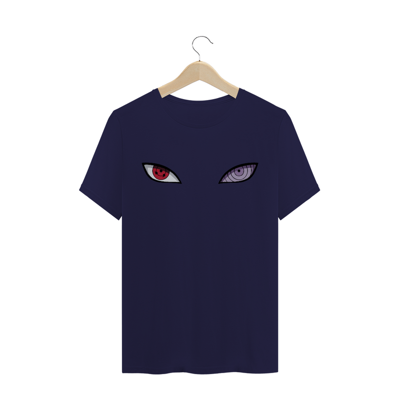 Camiseta Quality Estampada com Olhos Sharingan e Rinnegan - Naruto Shippuden