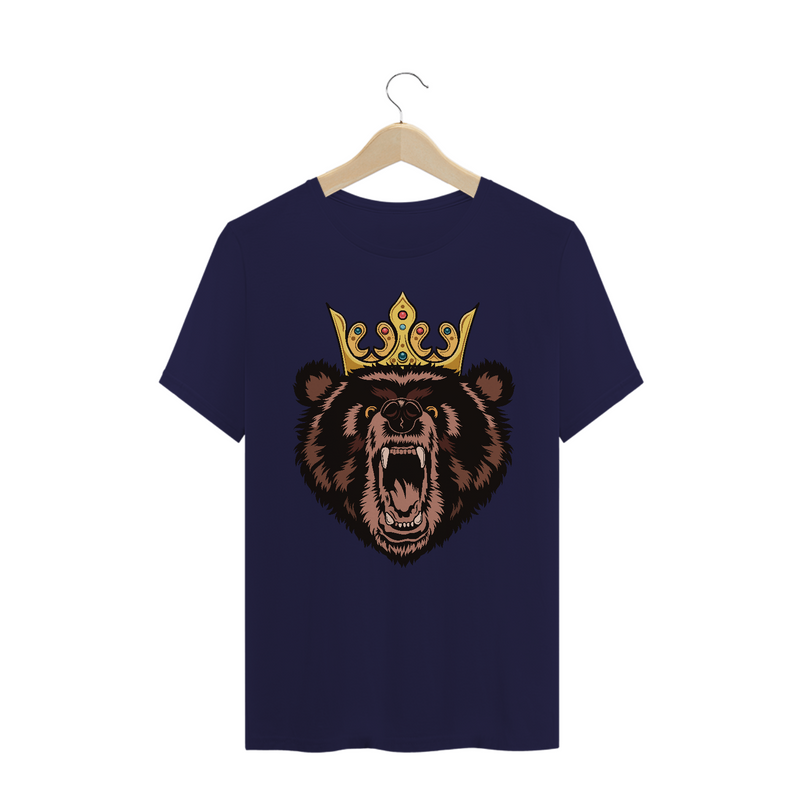 Camiseta Quality Estampa Urso com Coroa