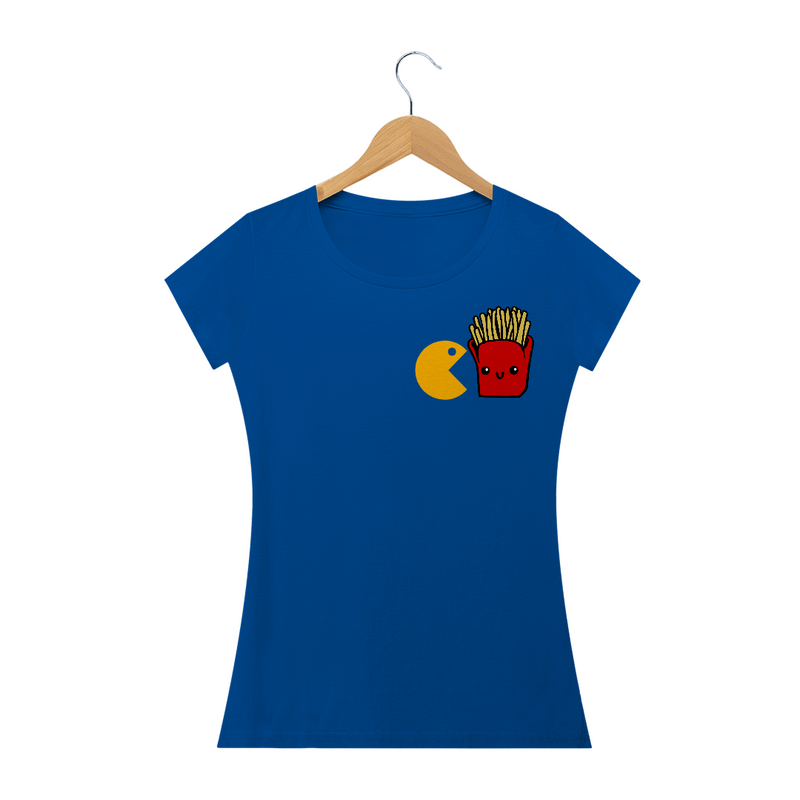 Camiseta Baby Long Quality Estampa PAC-MAN com Fritas