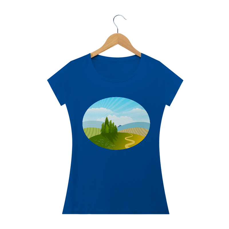 Camiseta Baby Long Quality Estampa Desenho Natureza