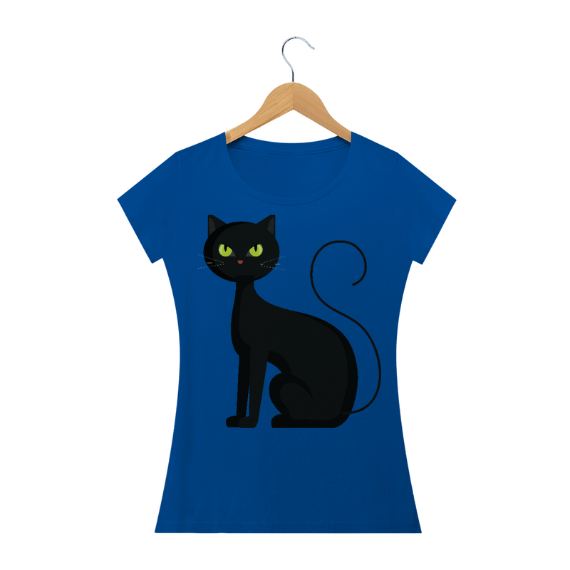 Camiseta Quality Estampa Gato Preto