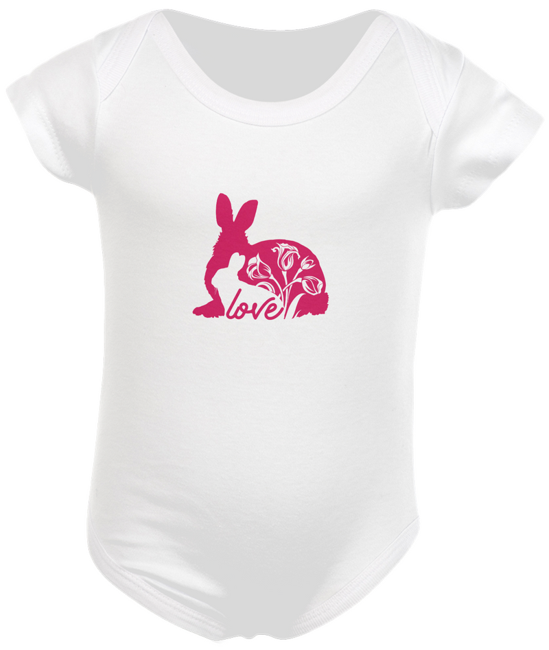 Body Infantil Estampa Coelho Love