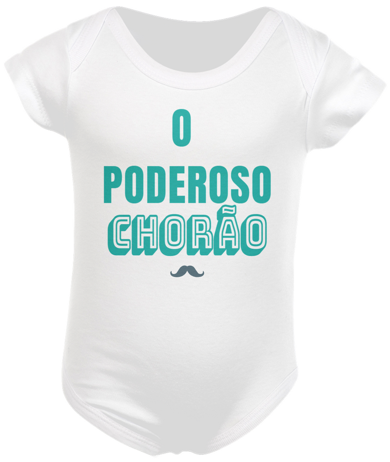 Body Infantil Masculino Estampa Frase O Poderoso Chorão