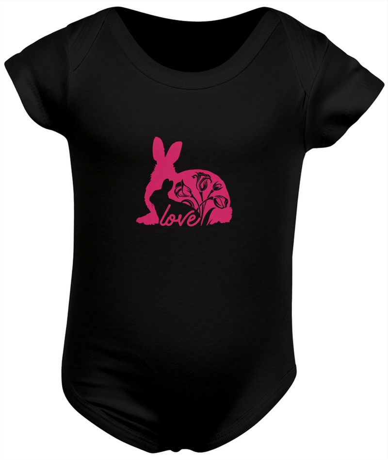 Body Infantil Estampa Coelho Love