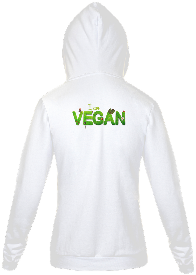 Jaqueta Moletom Masculina Sou Vegano Estampa Frase I am VEGAN