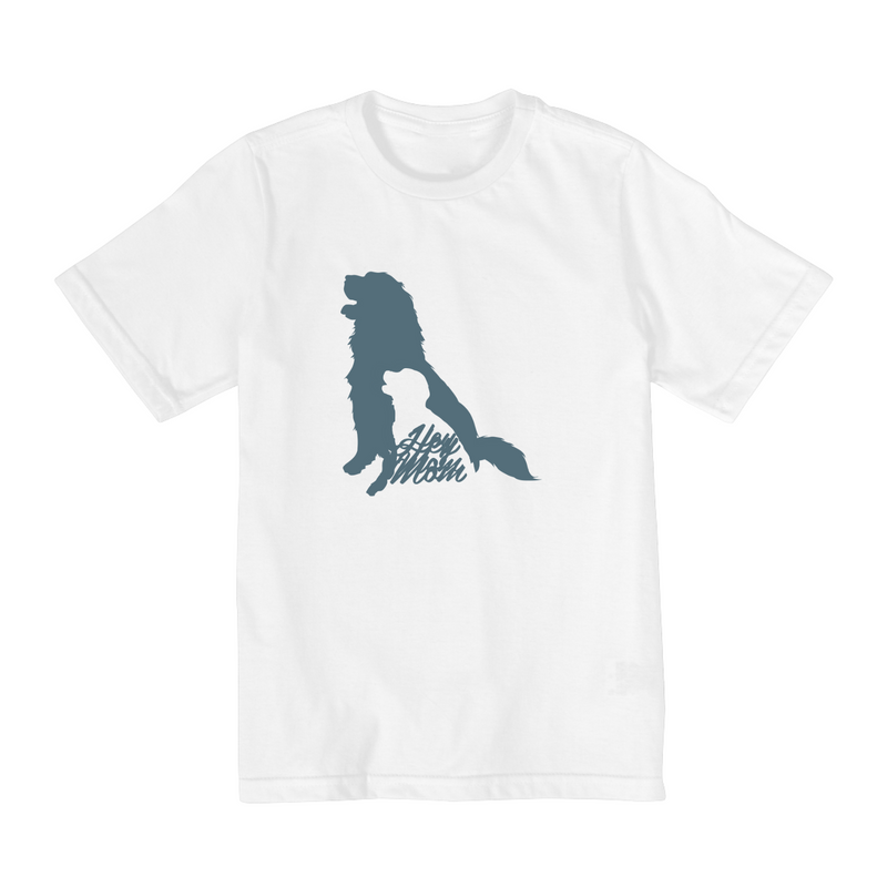 Camiseta Quality 10 a 14 Infantil Estampa Cachorro Hey Mom