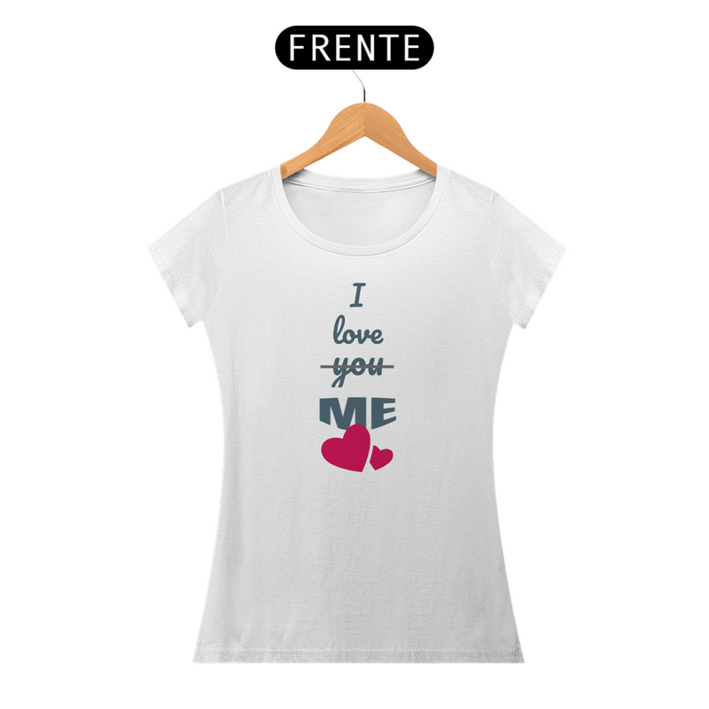 Camiseta Baby Long Quality Estampa Frase - I love you, me