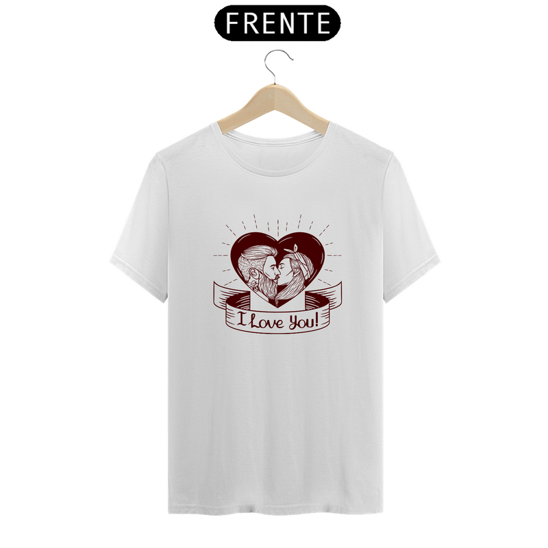 Camiseta Quality Estampa I Love You - Frase Eu Te Amo