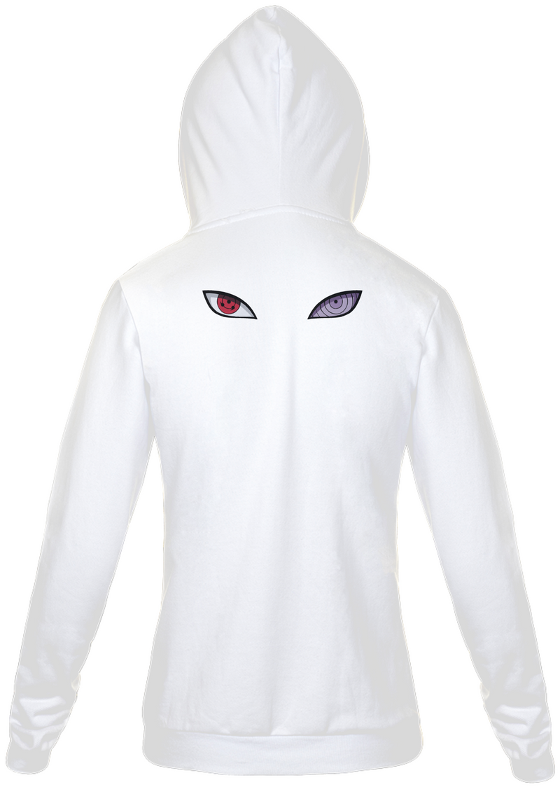 Jaqueta Moletom Feminino com Estampa Itachi Uchiha Olhos Sharingan e Rinnegan - Naruto Shippuden