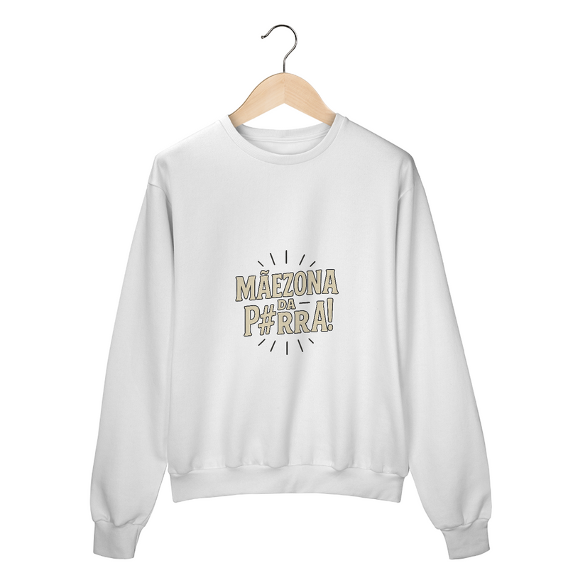 Blusa Moletom Feminino Fechado Estampa Mãezona da P