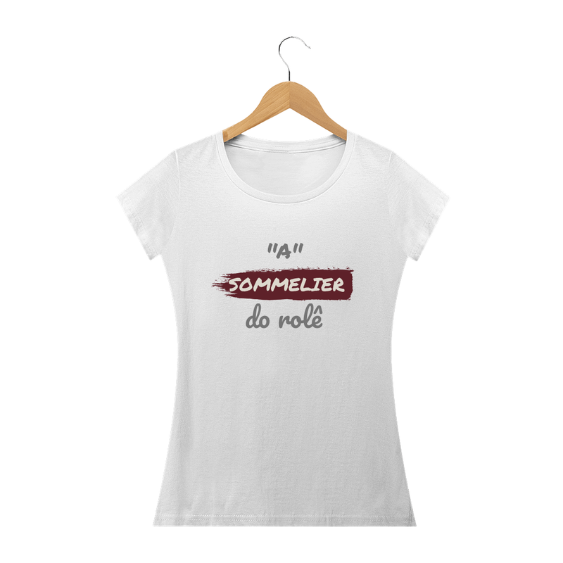 Camiseta Baby Long Quality Estampa Frase - A Sommelier do rolê