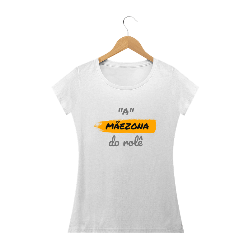 Camiseta Baby Long Quality Estampa Frase - A Mãezona do rolê