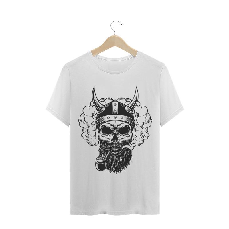 Camiseta Quality com Estampa Caveira Cachimbo