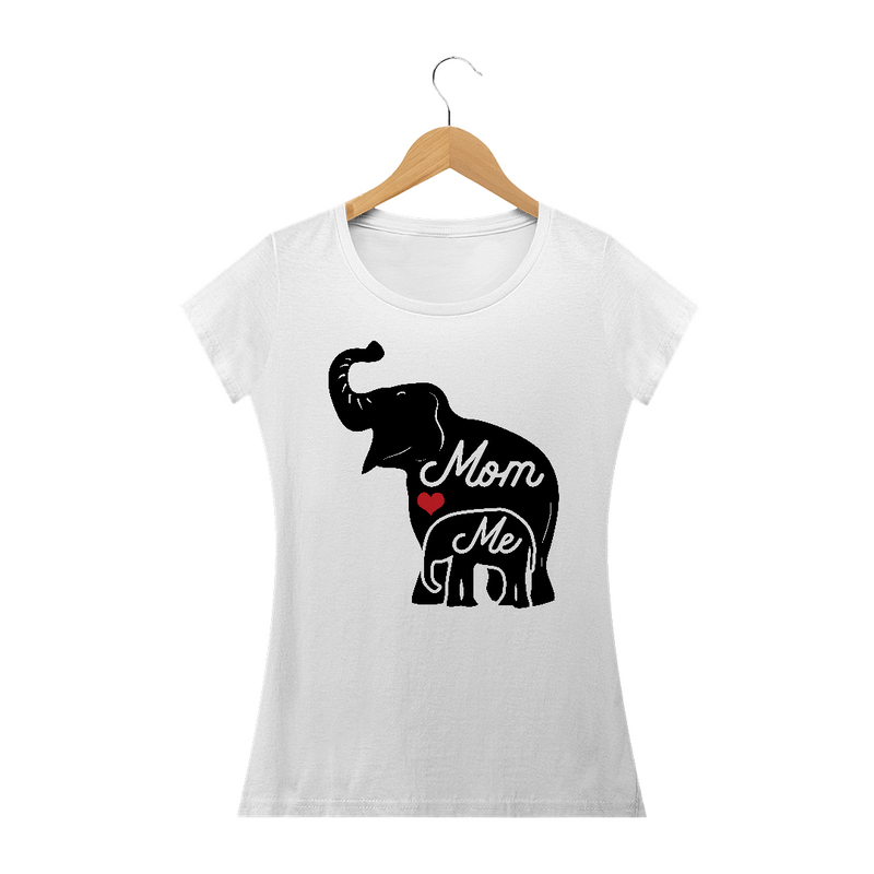 Camiseta Baby Long Quality Estampa Elefante Mom Me