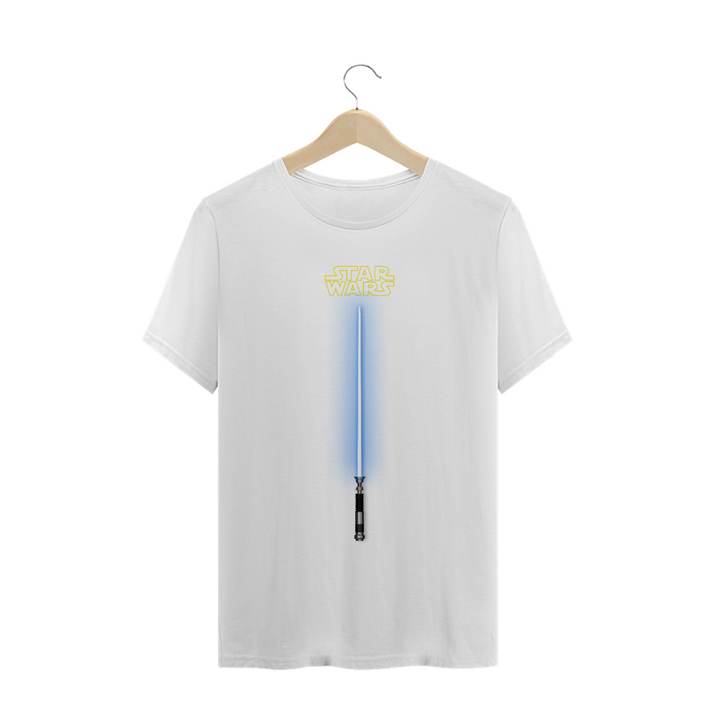 Camiseta Sabre de Luz Azul Star Wars - Espada Lightsaber Blue Estampada Quality