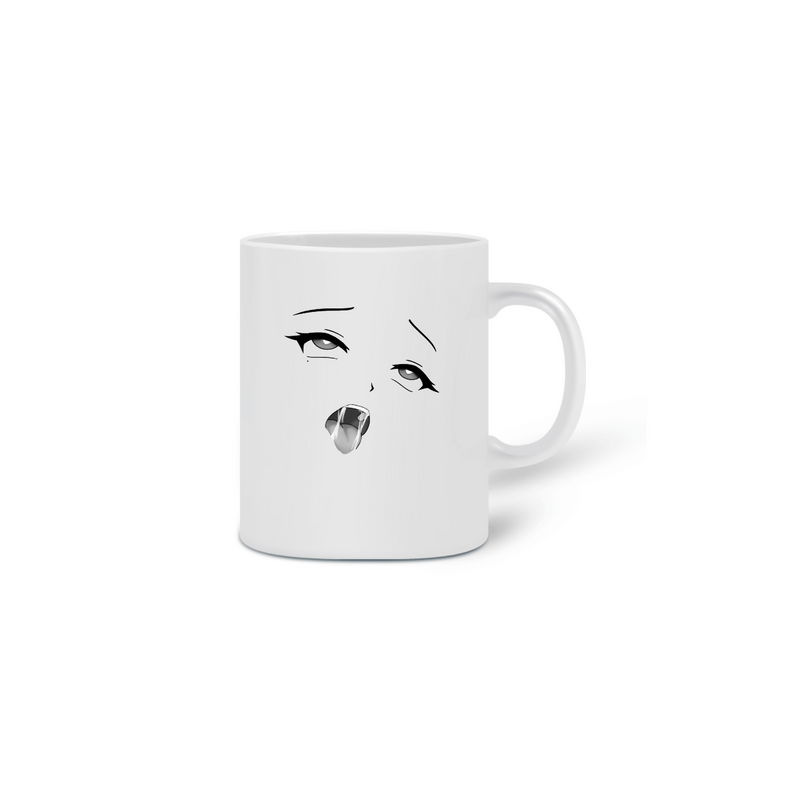 Caneca Hentai Ahegao Princess Anime Cerâmica Estampada