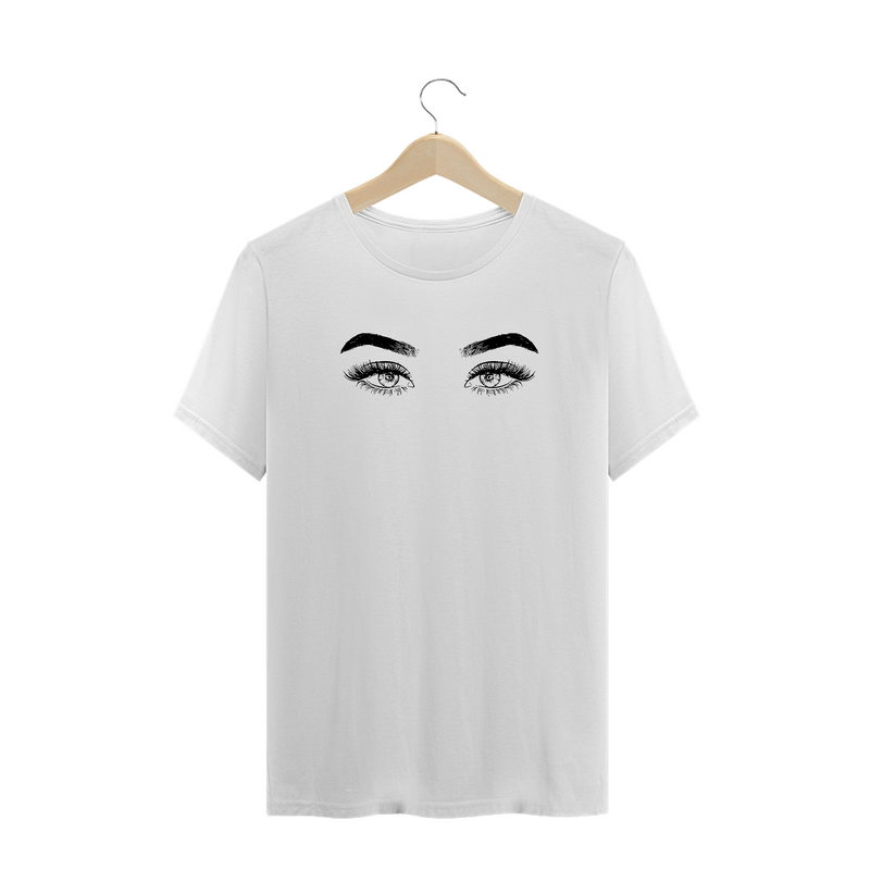 Camiseta Olhos de Mulher Estampada Desenho Estampa Quality