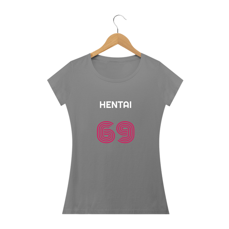 Camiseta Baby Look Hentai 69 Baby Long Quality Estampada