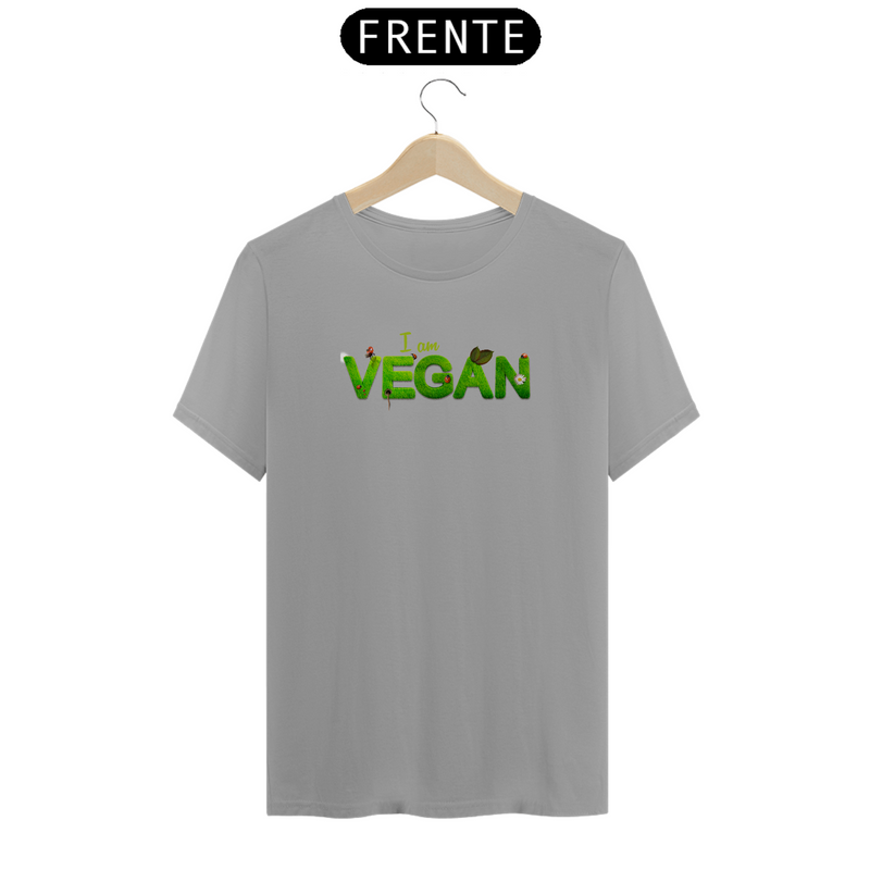 Camiseta Quality Sou Vegano Estampa Frase I am VEGAN