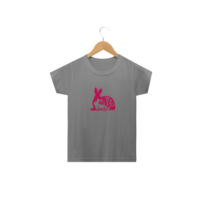 Camiseta Classic Infantil Estampa Coelho Love