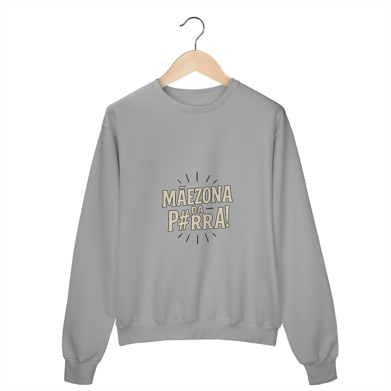 Blusa Moletom Feminino Fechado Estampa Mãezona da P