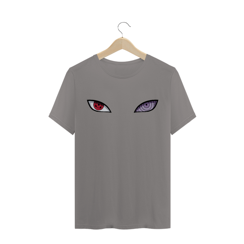 Camiseta Quality Estampada com Olhos Sharingan e Rinnegan - Naruto Shippuden