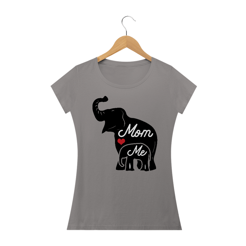 Camiseta Baby Long Quality Estampa Elefante Mom Me