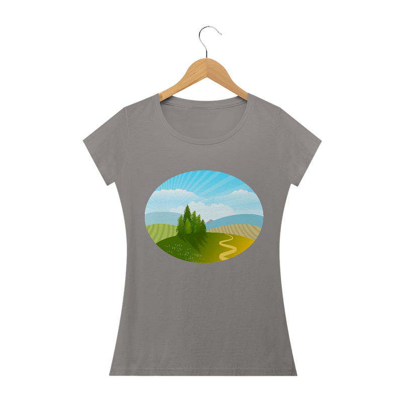 Camiseta Baby Long Quality Estampa Desenho Natureza