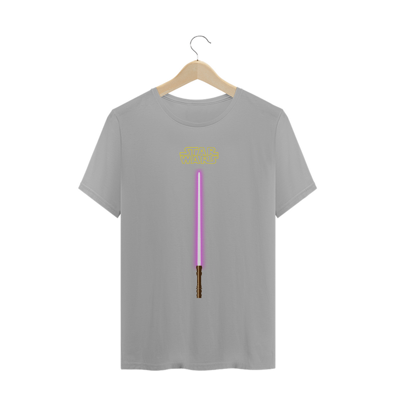 Camiseta Sabre de Luz Rosa Star Wars - Espada Lightsaber Rose Estampada Quality