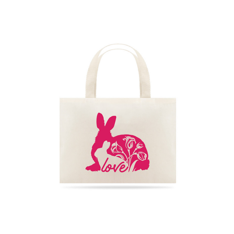 Eco Bag Grande Estampa Coelho Love