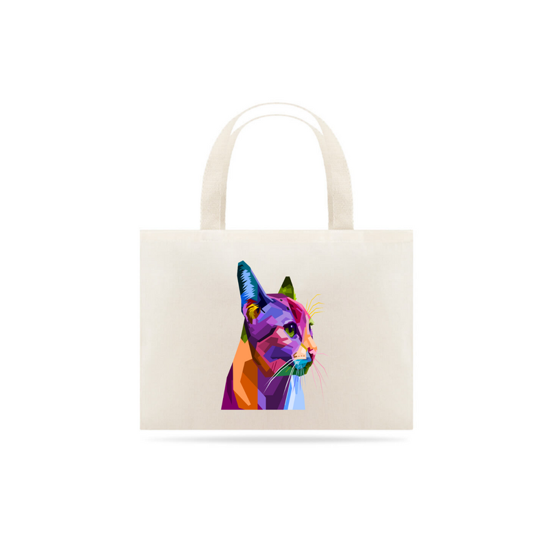 Eco Bag Grande Estampa Gato Arte Pop