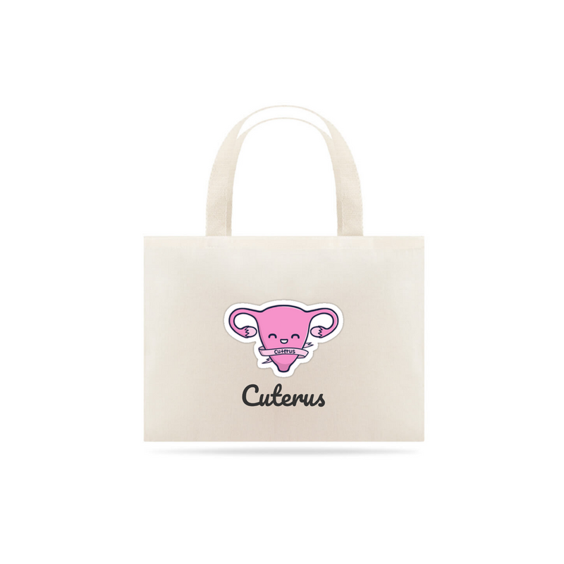 Eco Bag Grande com Estampa Cuterus - Uterus Cute