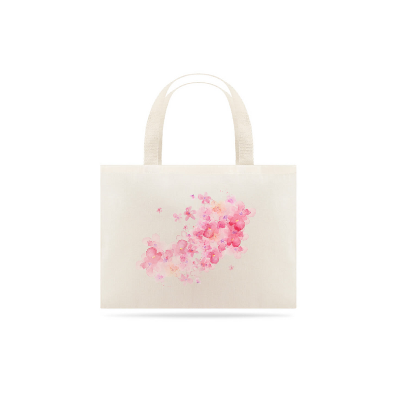 Bolsa Eco Bag Grande Estampa Flores Espalhadas