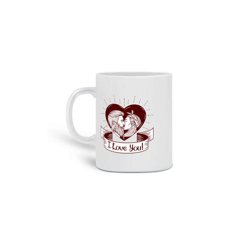 Caneca Cerâmica Estampa I Love You