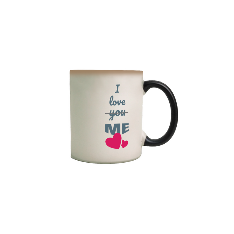 Caneca Mágica Estampa Frase - I love you, me