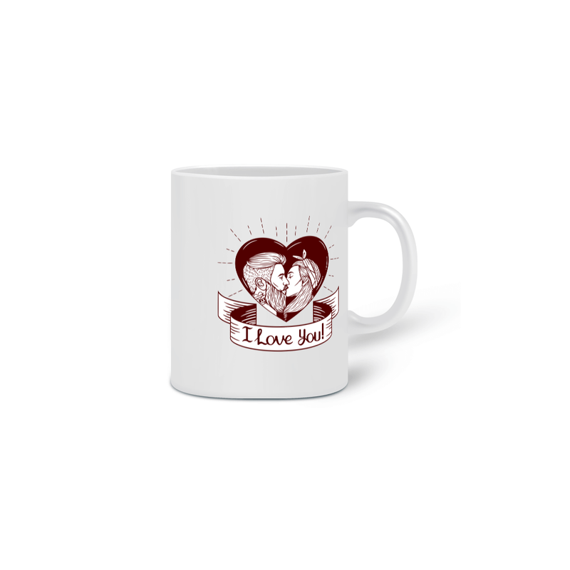 Caneca Cerâmica Estampa I Love You