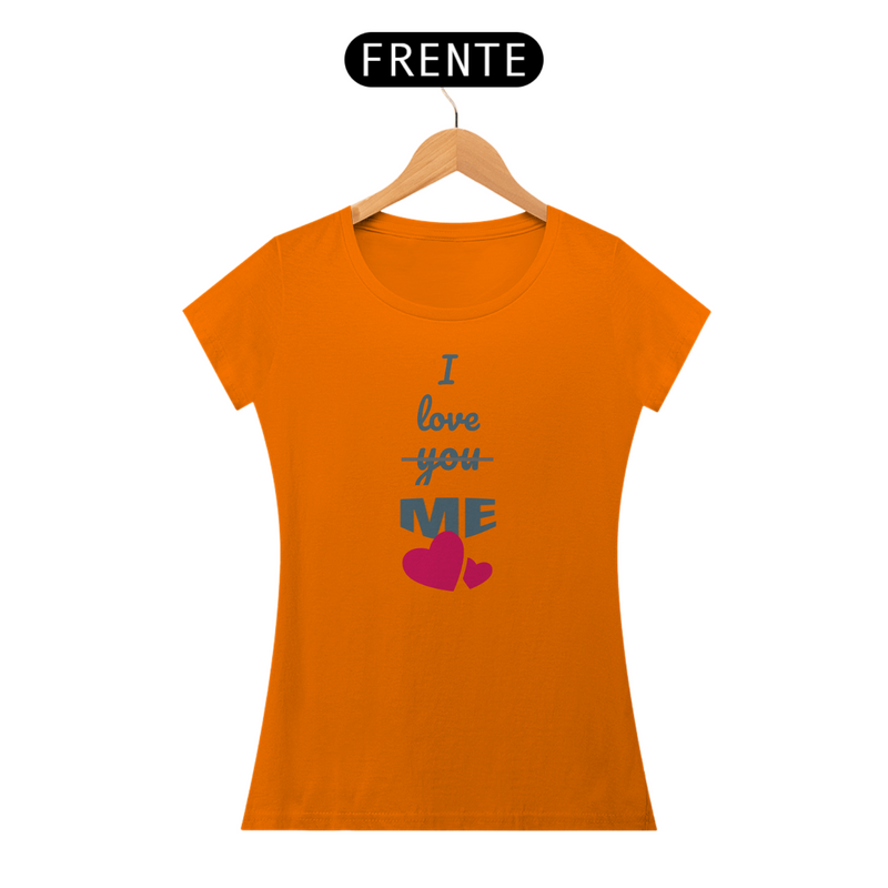 Camiseta Baby Long Quality Estampa Frase - I love you, me