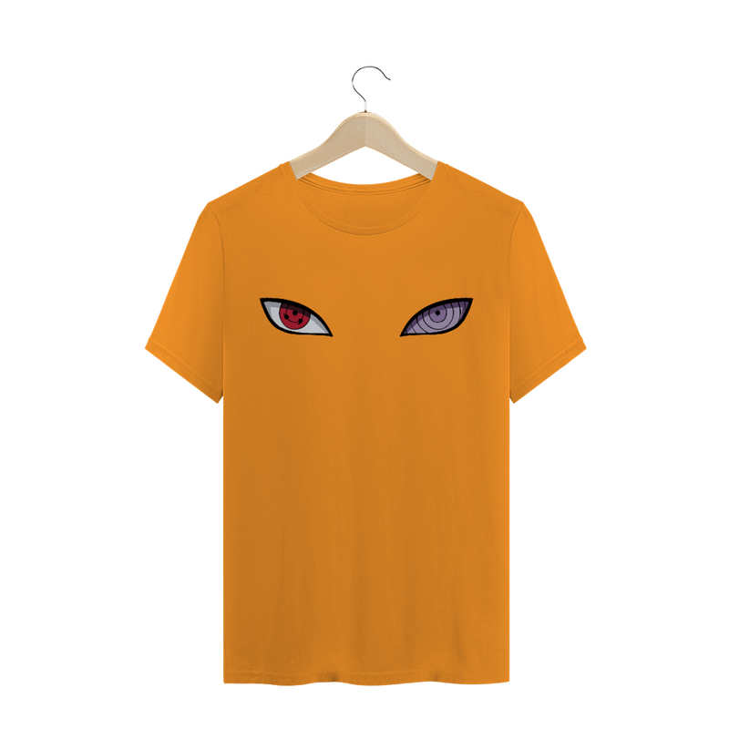 Camiseta Quality Estampada com Olhos Sharingan e Rinnegan - Naruto Shippuden