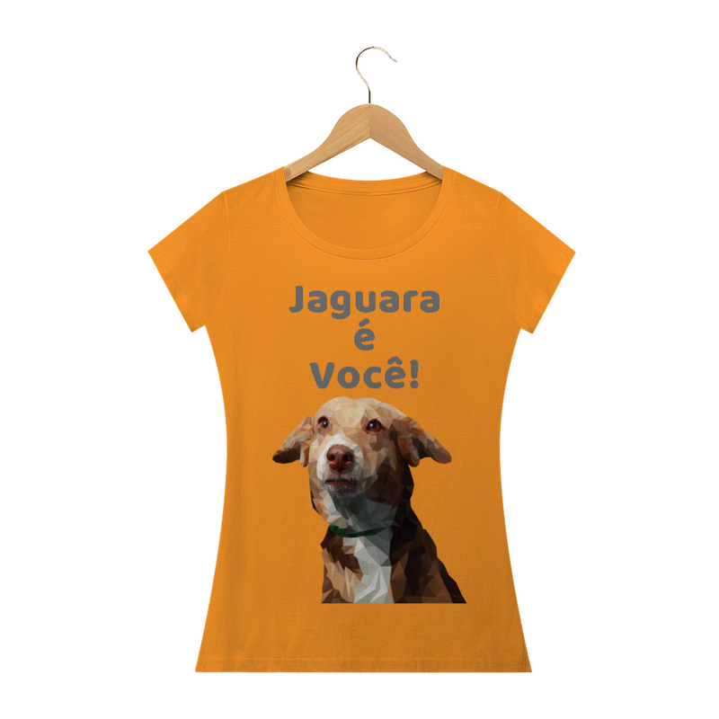 Camiseta Baby Long Quality Estampa Cachorro Jaguara é Você