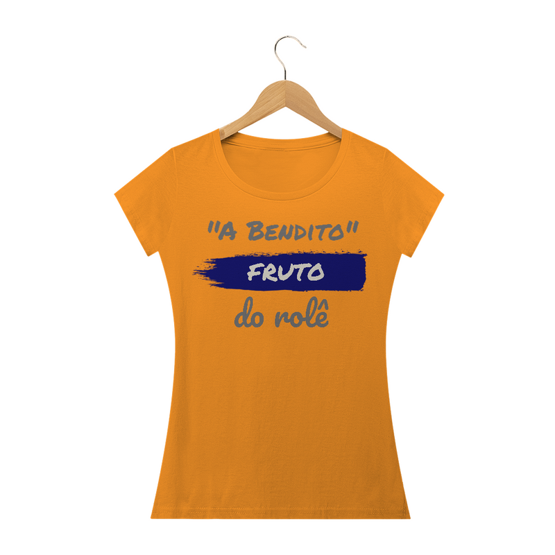 Camiseta Baby Long Quality Estampa Frase - A Bendito Fruto do rolê