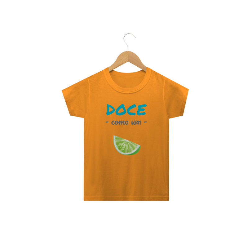 Camiseta Classic Infantil Masculino Estampa Frase - Doce como um Limão