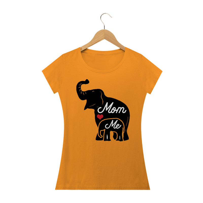 Camiseta Baby Long Quality Estampa Elefante Mom Me